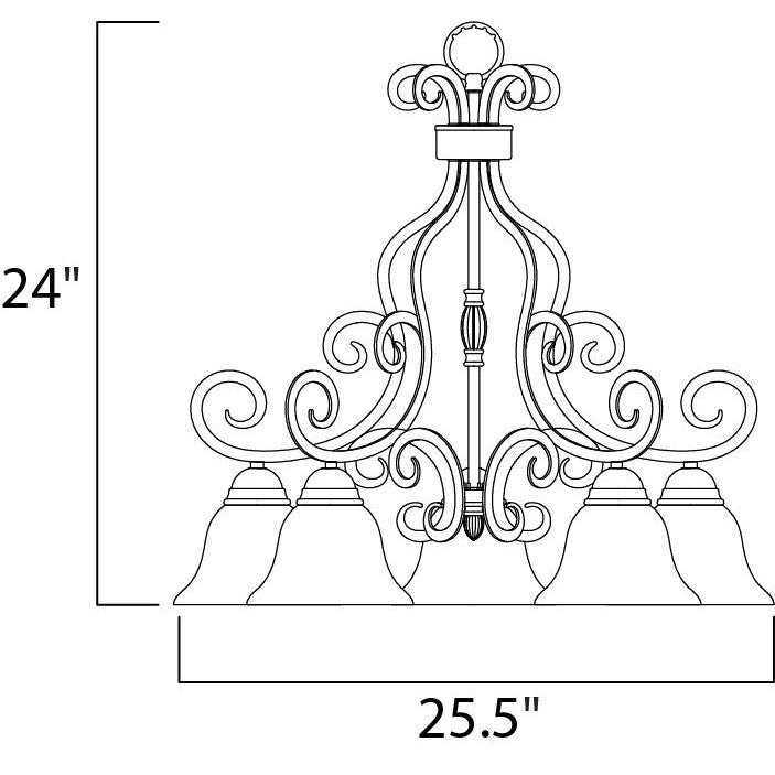 Maxim Manor 12206FIOI Chandelier Light - Oil Rubbed Bronze