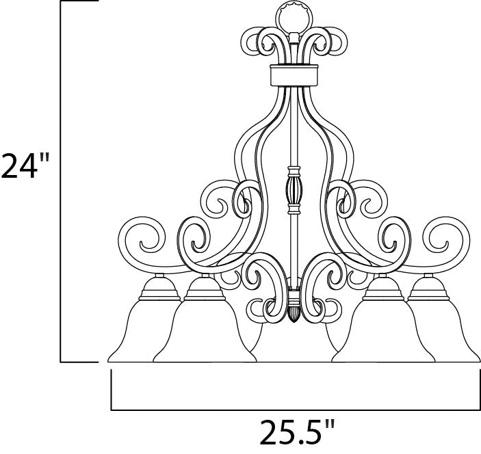 Maxim Manor 12206FIOI Chandelier Light - Oil Rubbed Bronze