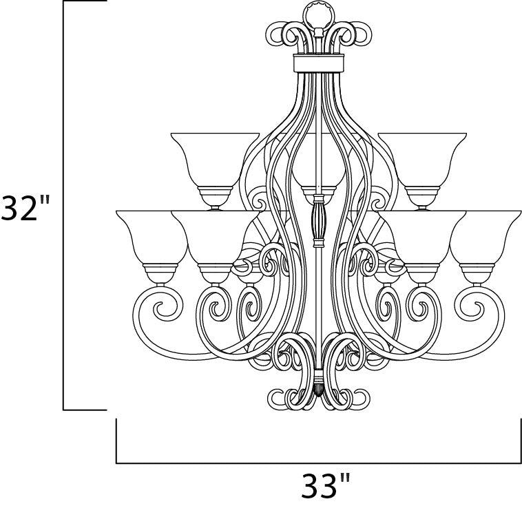 Maxim Manor 12207FIOI Chandelier Light - Oil Rubbed Bronze
