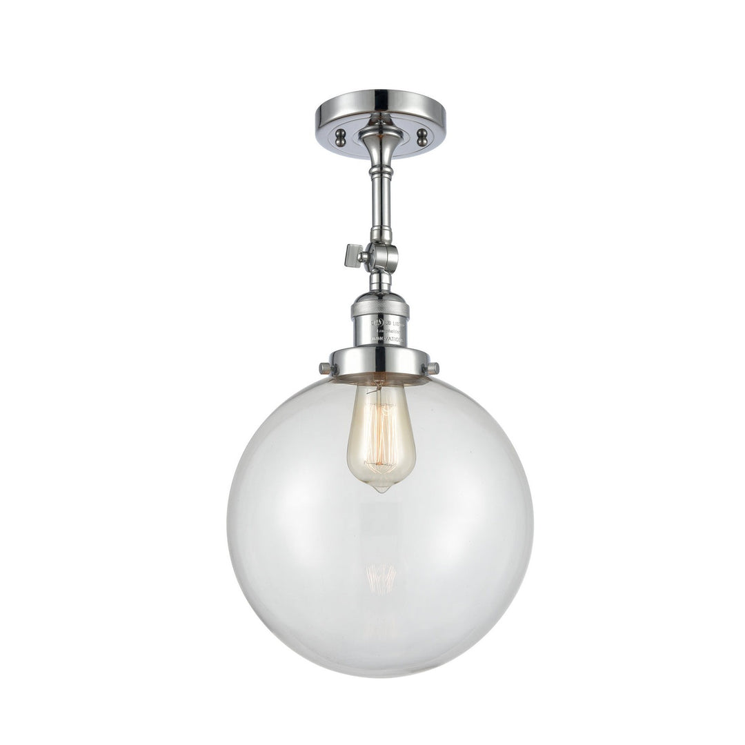 Innovations Franklin Restoration 201F-PC-G202-10-LED Ceiling Light - Polished Chrome