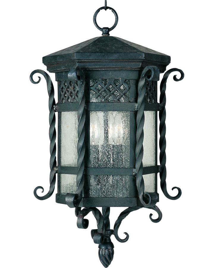 Maxim Lighting 30128CDCF Scottsdale Three Light Outdoor Hanging Lantern Outdoor Bronze / Dark