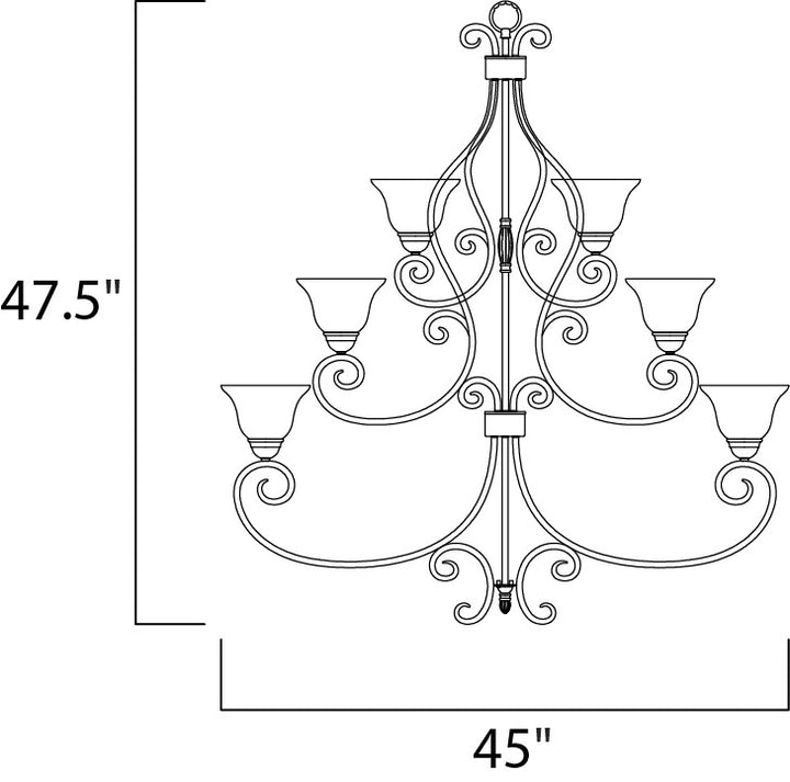 Maxim Manor 12209FIOI Chandelier Light - Oil Rubbed Bronze