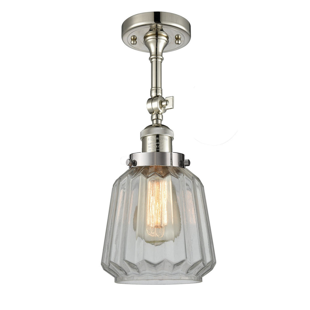 Innovations Franklin Restoration 201F-PN-G142-LED Ceiling Light - Polished Nickel