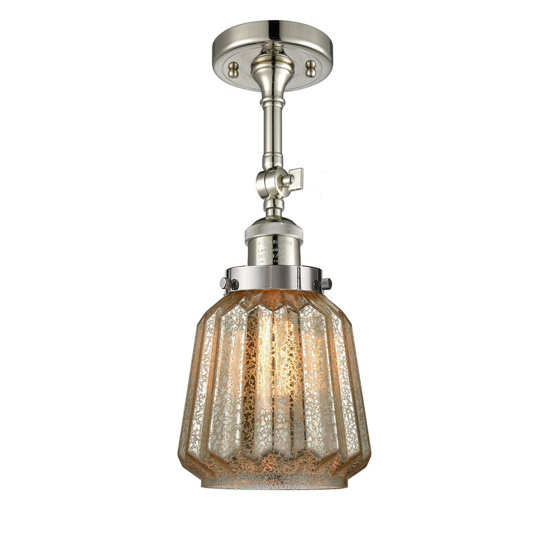 Innovations Franklin Restoration 201F-PN-G146-LED Ceiling Light - Polished Nickel