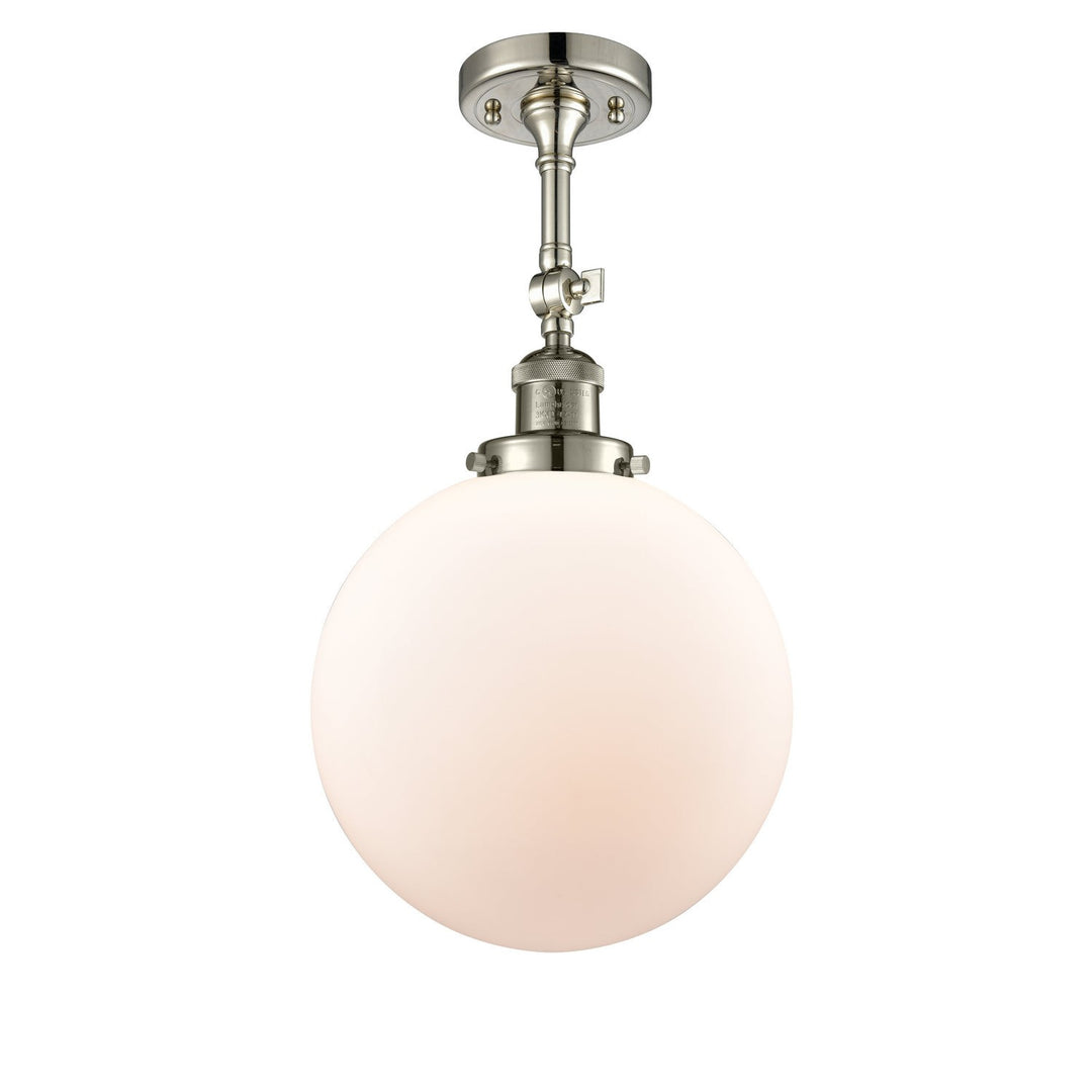 Innovations Franklin Restoration 201F-PN-G201-10-LED Ceiling Light - Polished Nickel