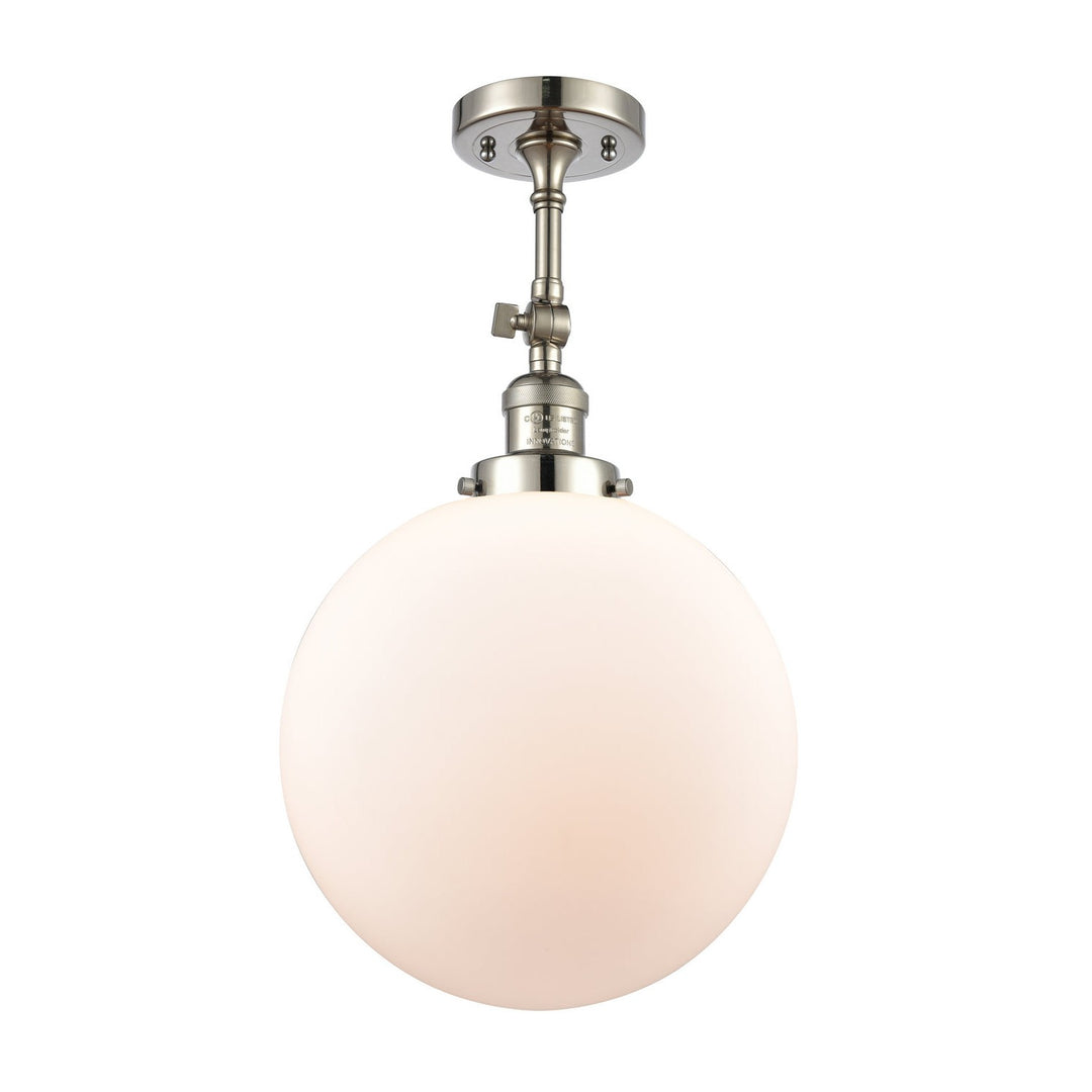 Innovations Franklin Restoration 201F-PN-G201-12-LED Ceiling Light - Polished Nickel
