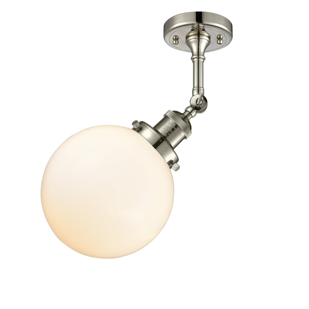 Innovations Franklin Restoration 201F-PN-G201-8-LED Ceiling Light - Polished Nickel
