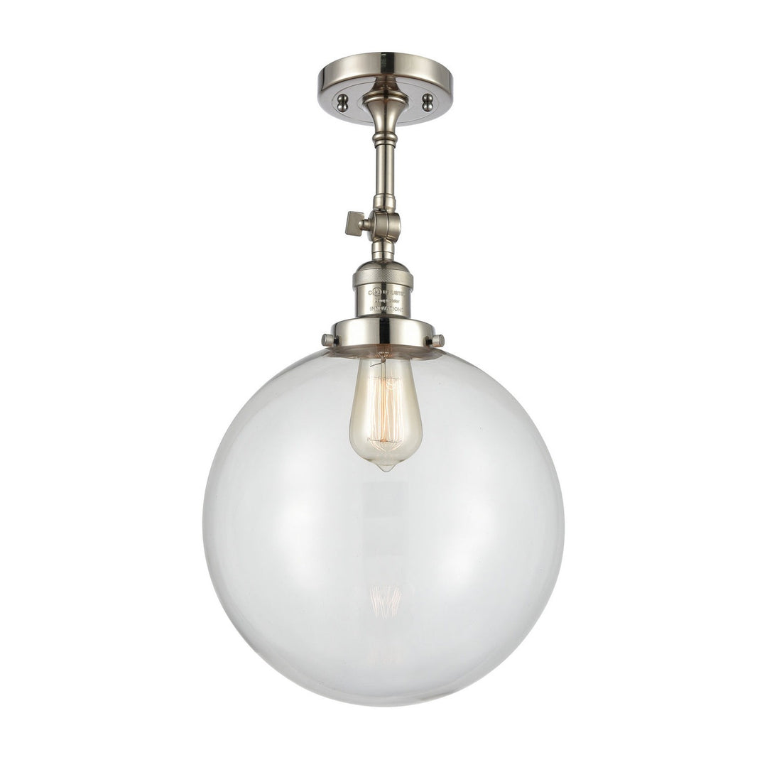 Innovations Franklin Restoration 201F-PN-G202-12 Ceiling Light - Polished Nickel