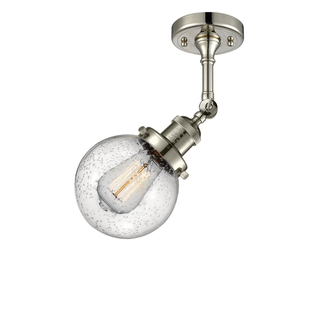 Innovations Franklin Restoration 201F-PN-G204-6-LED Ceiling Light - Polished Nickel
