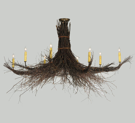 Meyda Tiffany Twigs 122112 Chandelier Light - Antique Copper,Natural Wood