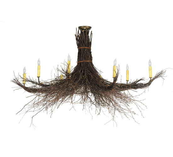 Meyda Tiffany Twigs 122112 Chandelier Light - Antique Copper,Natural Wood