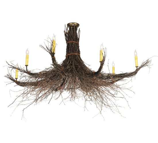 Meyda Tiffany Twigs 122112 Chandelier Light - Antique Copper,Natural Wood