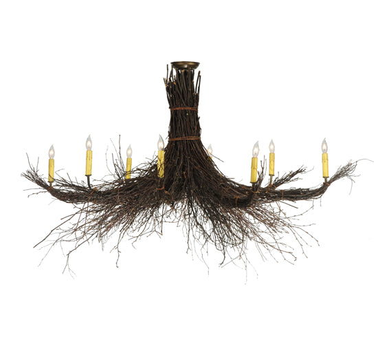 Meyda Tiffany Twigs 122112 Chandelier Light - Antique Copper,Natural Wood