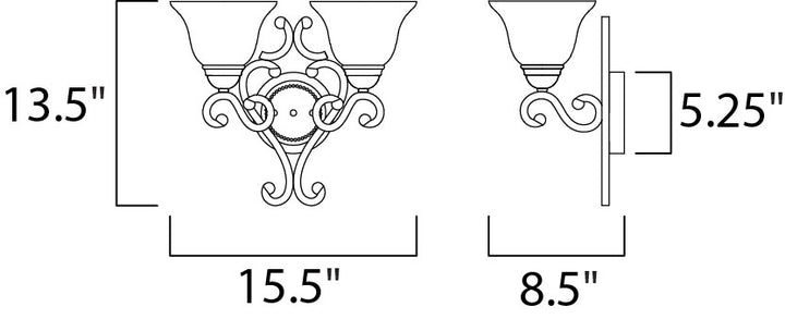 Maxim Manor 12212FIOI Wall Sconce Light - Oil Rubbed Bronze