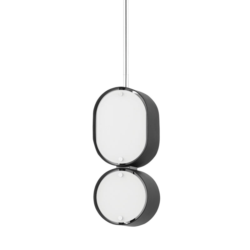 Corbett Opal 393-02-SBK/SS Pendant Light - Soft Black With Stainless Steel