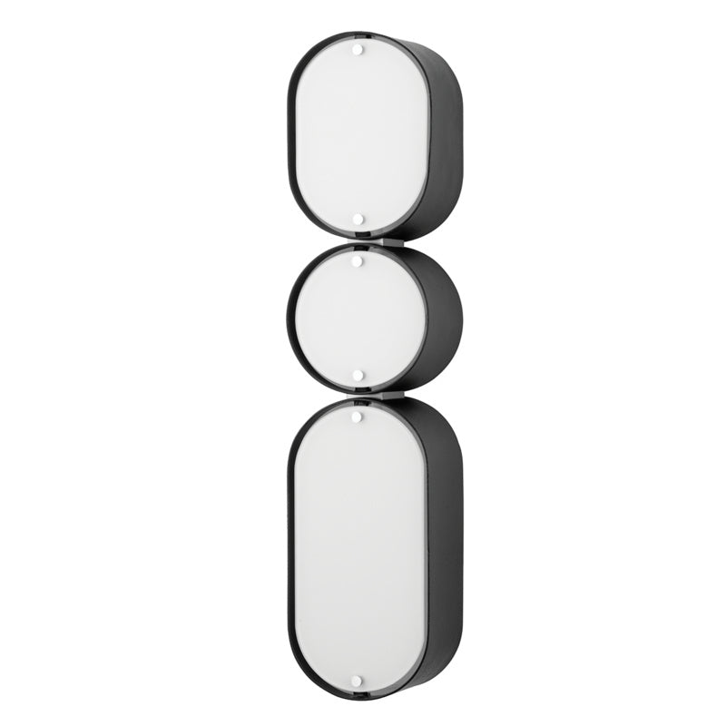 Corbett Opal 393-03-SBK/SS Wall Sconce Light - Soft Black With Stainless Steel