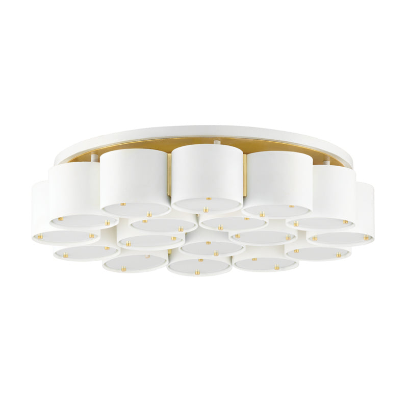 Corbett Opal 393-26-SWH/VB Ceiling Light - Soft White/Vintage Brass