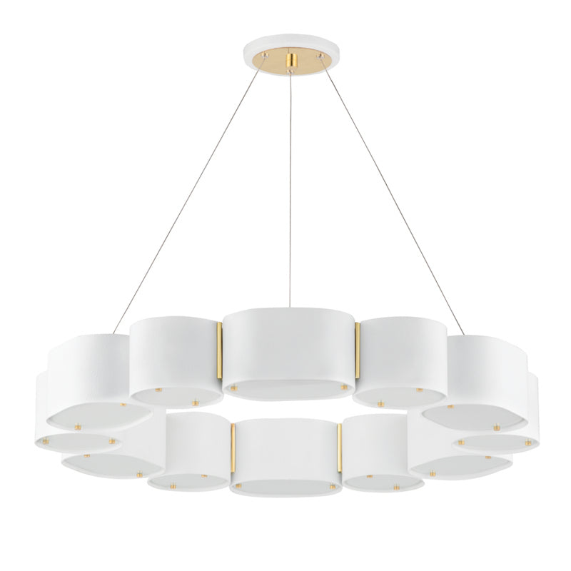 Corbett Opal 393-30-SWH/VB Chandelier Light - Soft White/Vintage Brass