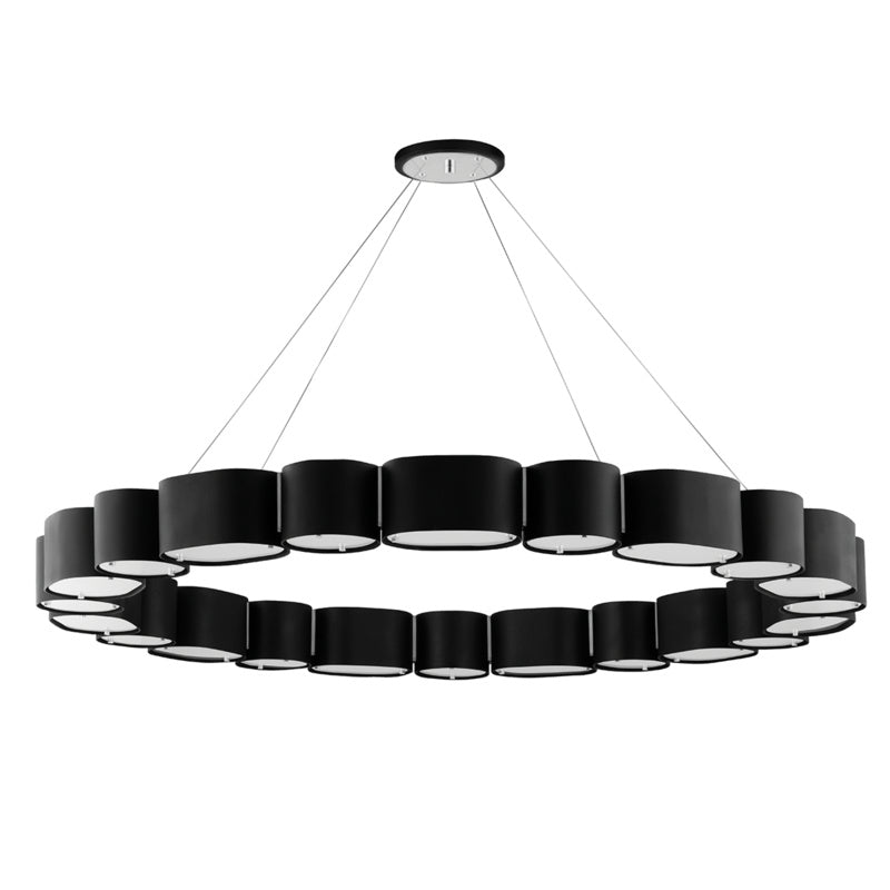 Corbett Opal 393-50-SBK/SS Chandelier Light - Soft Black/Stainless Steel