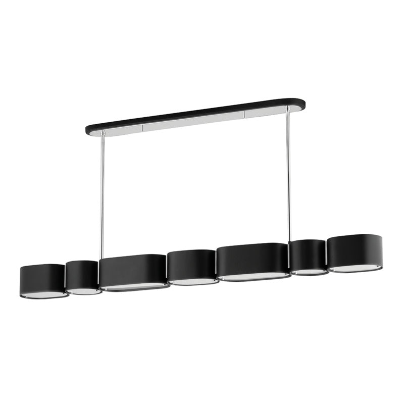 Corbett Opal 393-54-SBK/SS Pendant Light - Soft Black/Stainless Steel