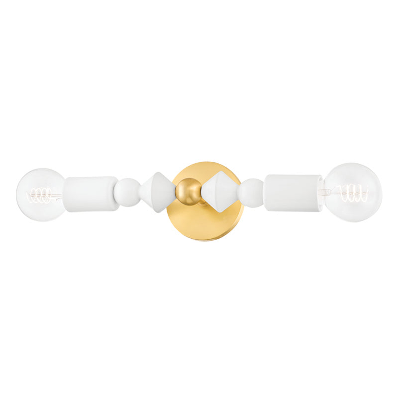 Mitzi Flora H471102-AGB Bath Vanity Light 5 in. wide - Aged Brass