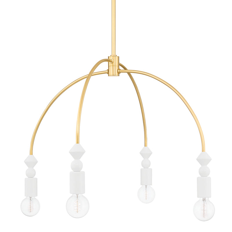 Mitzi Flora H471804-AGB Chandelier Light - Aged Brass