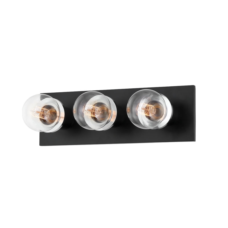 Mitzi Brandi H526303-PC/SBK Bath Vanity Light 14 in. wide - Polished Chrome/Soft Black