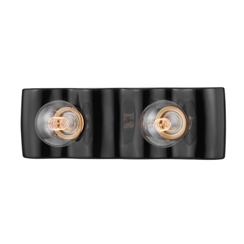 Mitzi Jillian H545302-CBK Bath Vanity Light 15 in. wide - Ceramic Black