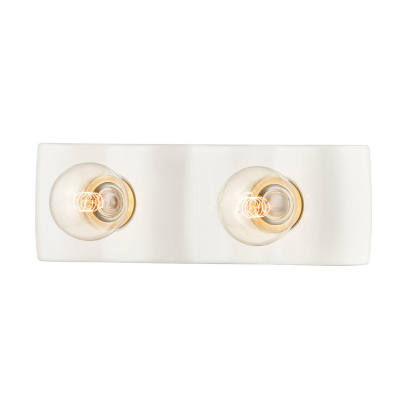 Mitzi Jillian H545302-CWH Bath Vanity Light 15 in. wide - Ceramic White