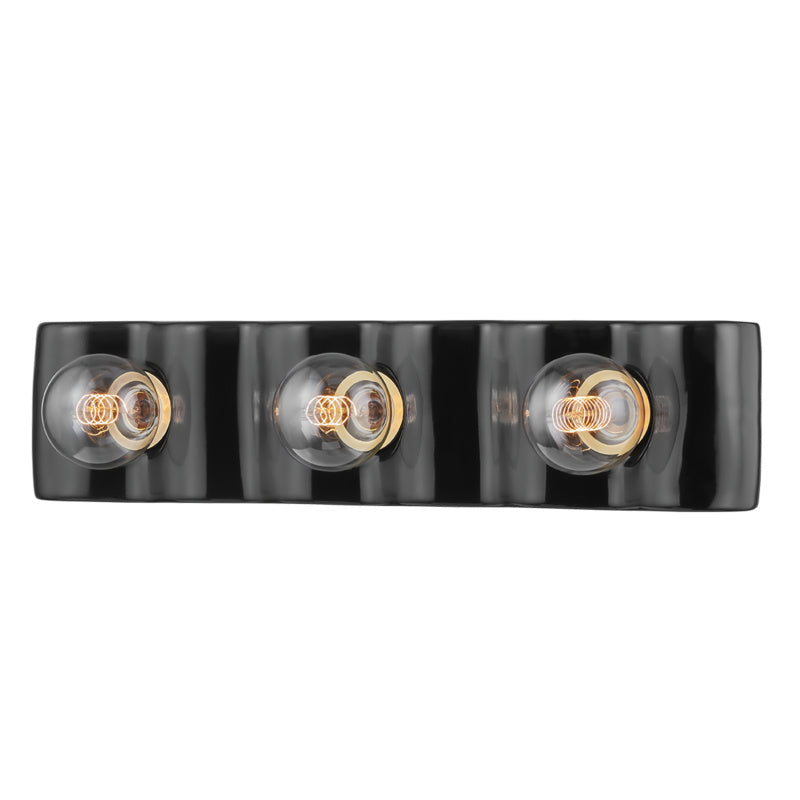 Mitzi Jillian H545303-CBK Bath Vanity Light 22 in. wide - Ceramic Black