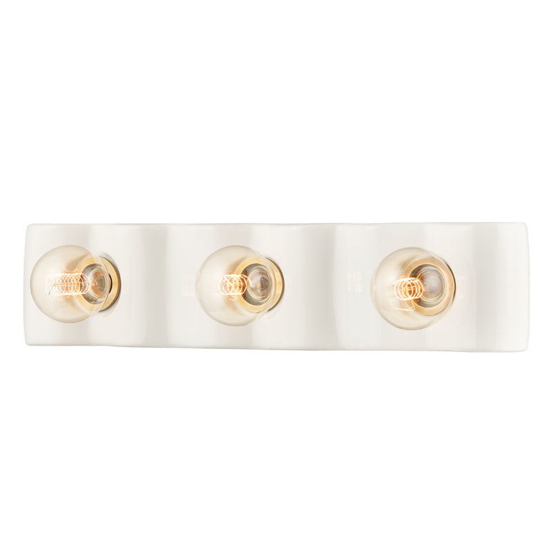 Mitzi Jillian H545303-CWH Bath Vanity Light 22 in. wide - Ceramic White