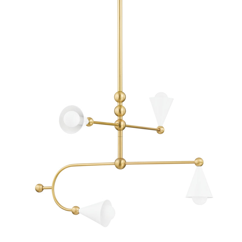 Mitzi Hikari H681804-AGB/SWH Pendant Light - Aged Brass/Soft White