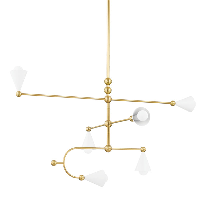 Mitzi Hikari H681806-AGB/SWH Chandelier Light - Aged Brass/Soft White