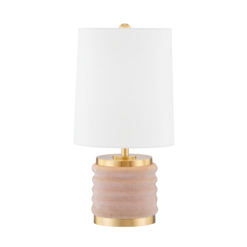 Mitzi Lighting HL561201-AGB/BLSH  Bethany Lamp Aged Brass/Blush