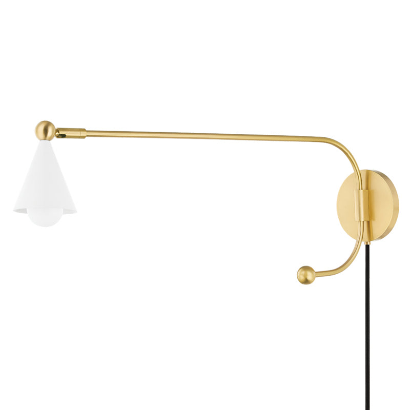 Mitzi Lighting HL681201-AGB/SWH Hikari Lamp Aged Brass/Soft White