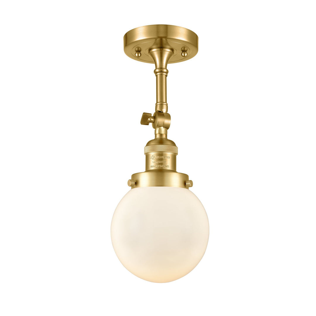 Innovations Franklin Restoration 201F-SG-G201-6-LED Ceiling Light - Satin Gold