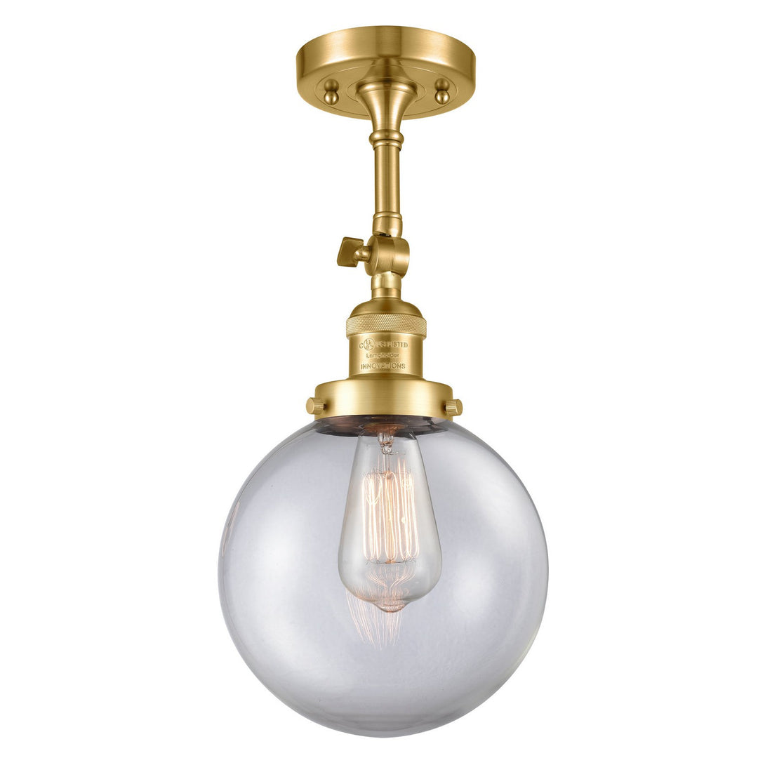 Innovations Franklin Restoration 201F-SG-G202-8-LED Ceiling Light - Satin Gold