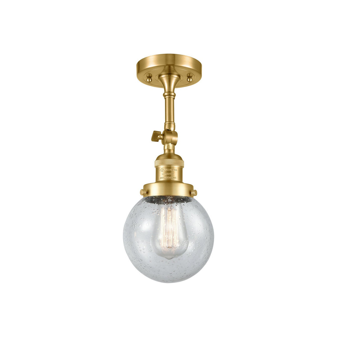Innovations Franklin Restoration 201F-SG-G204-6-LED Ceiling Light - Satin Gold