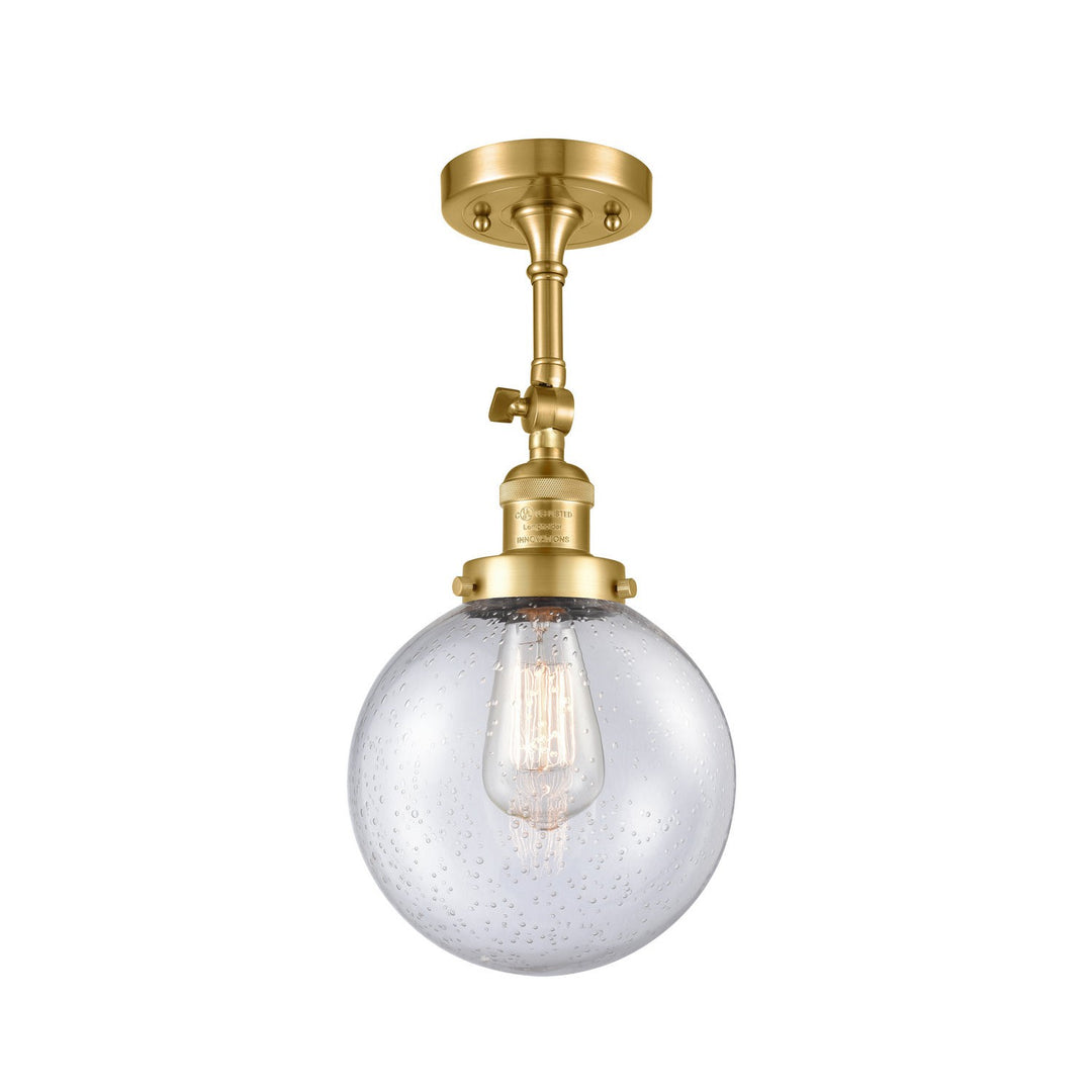 Innovations Franklin Restoration 201F-SG-G204-8 Ceiling Light - Satin Gold