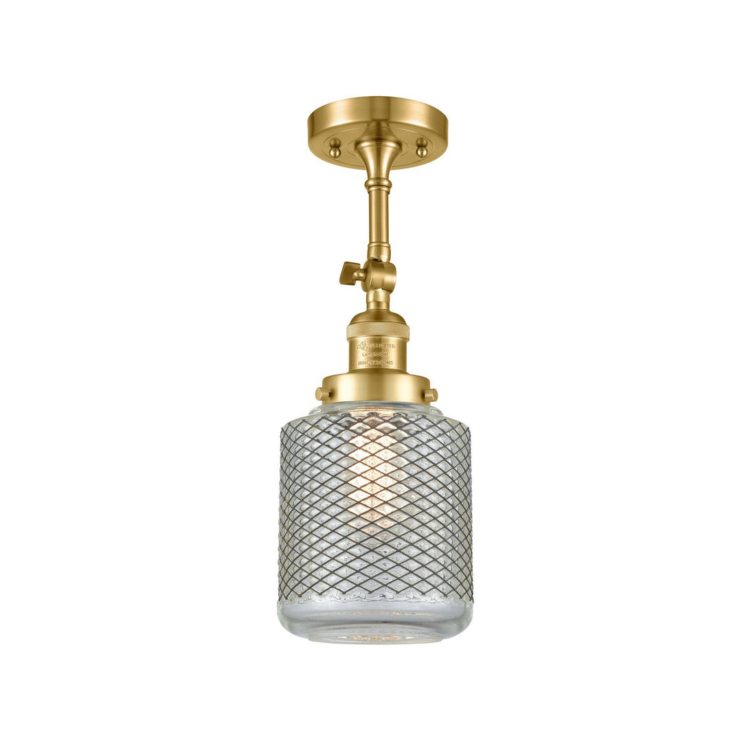 Innovations Franklin Restoration 201F-SG-G262 Ceiling Light - Satin Gold