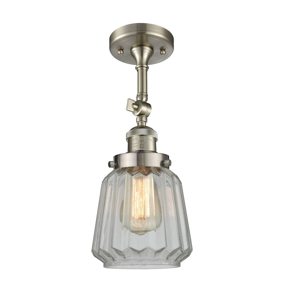 Innovations Franklin Restoration 201F-SN-G142-LED Ceiling Light - Brushed Satin Nickel