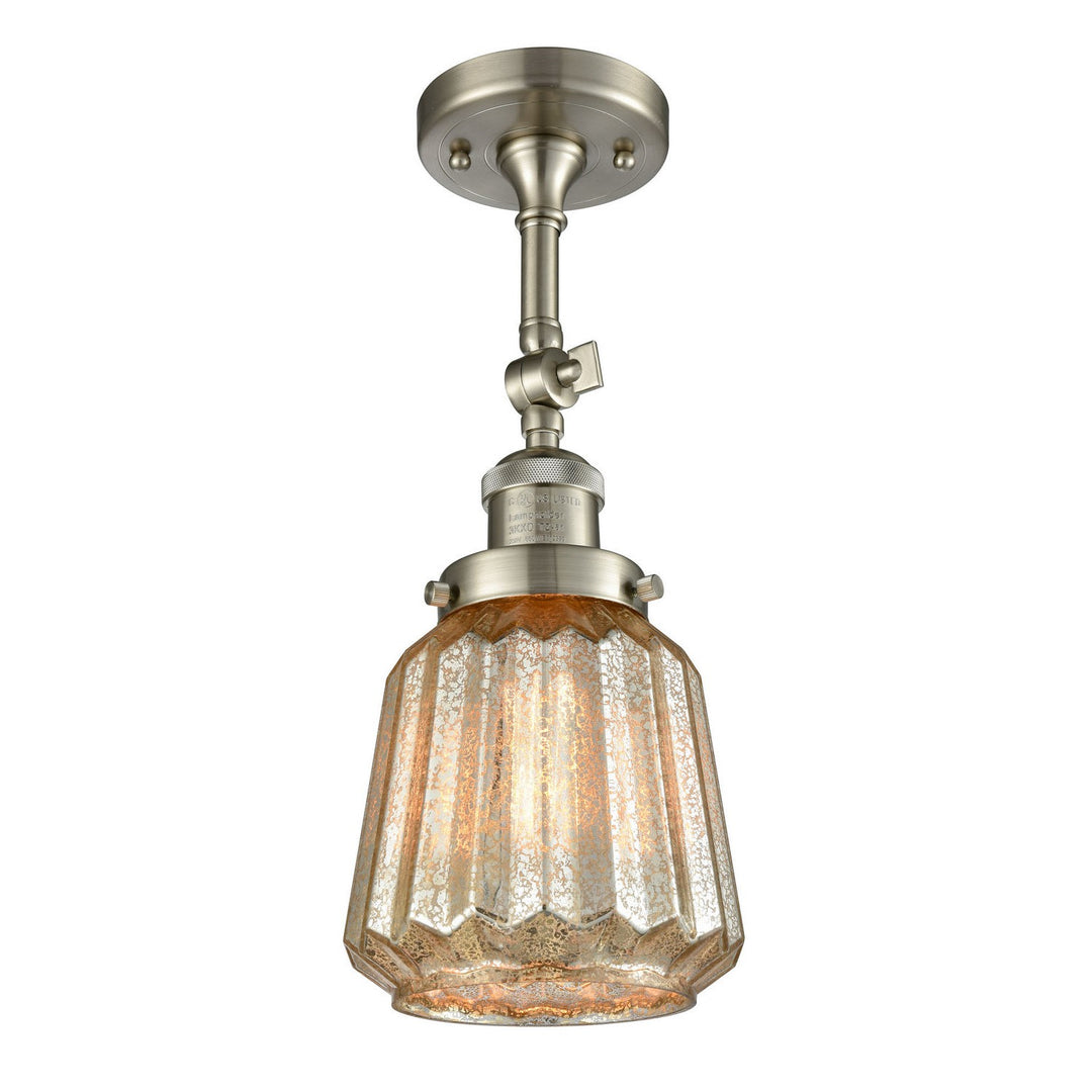 Innovations Franklin Restoration 201F-SN-G146-LED Ceiling Light - Brushed Satin Nickel