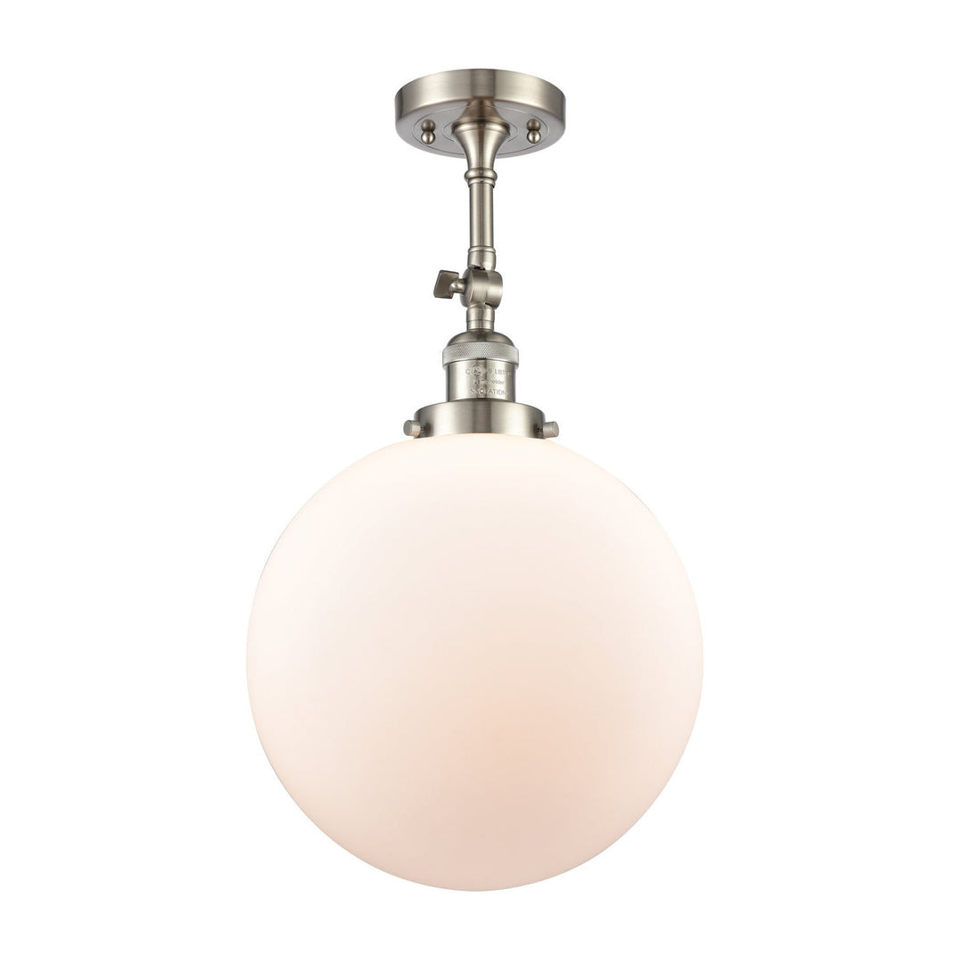 Innovations Franklin Restoration 201F-SN-G201-12-LED Ceiling Light - Brushed Satin Nickel