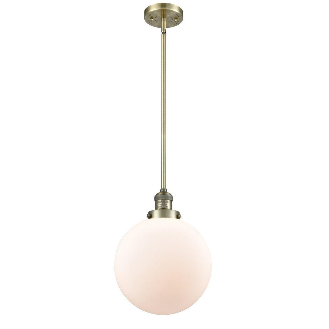 Innovations Franklin Restoration 201S-AB-G201-10 Pendant Light - Antique Brass