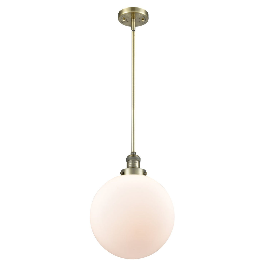 Innovations Franklin Restoration 201S-AB-G201-12 Pendant Light - Antique Brass
