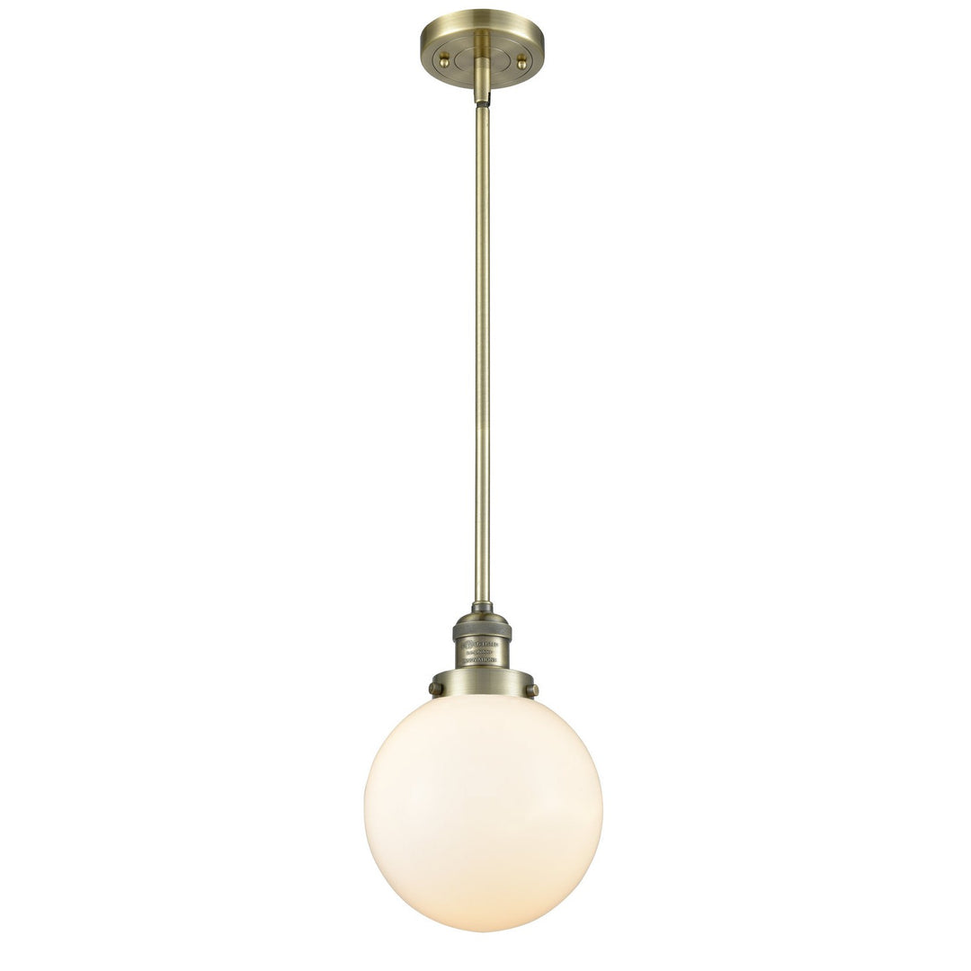 Innovations Franklin Restoration 201S-AB-G201-8 Pendant Light - Antique Brass
