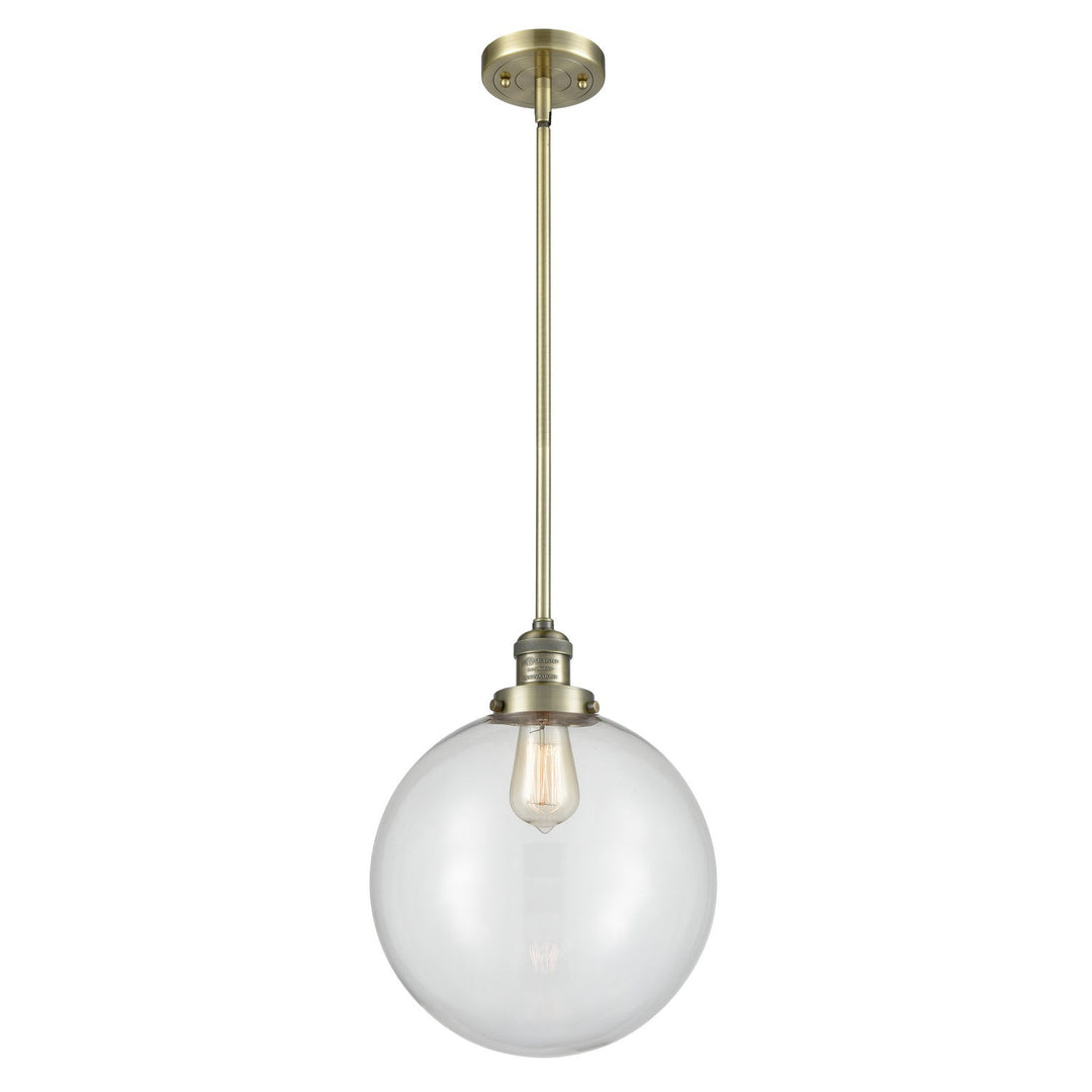 Innovations Franklin Restoration 201S-AB-G202-12 Pendant Light - Antique Brass