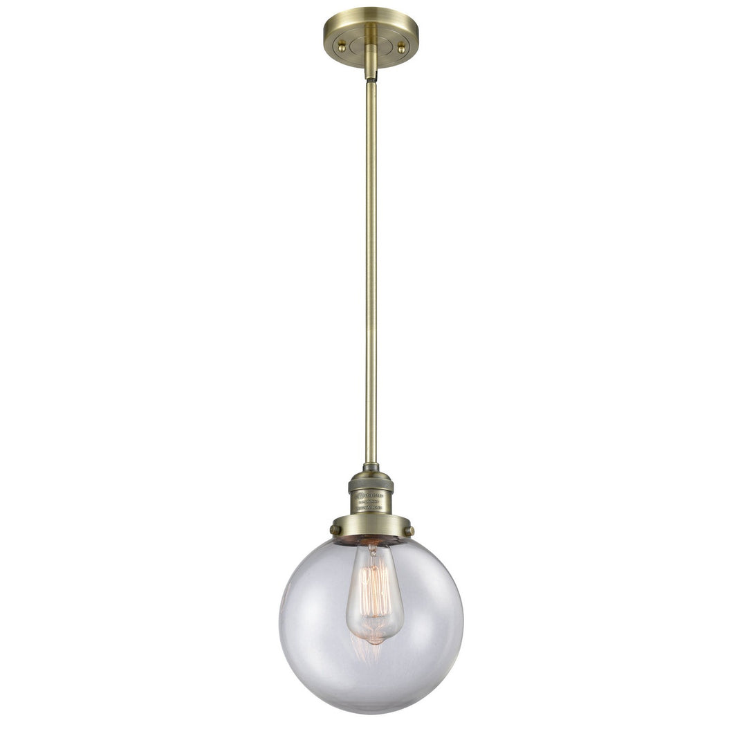 Innovations Franklin Restoration 201S-AB-G202-8 Pendant Light - Antique Brass