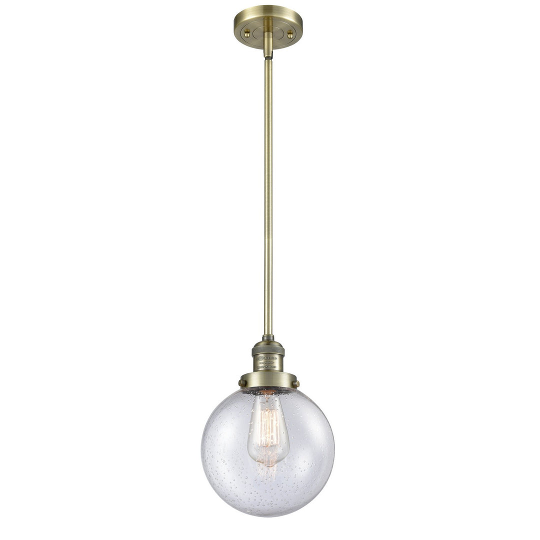 Innovations Franklin Restoration 201S-AB-G204-8 Pendant Light - Antique Brass