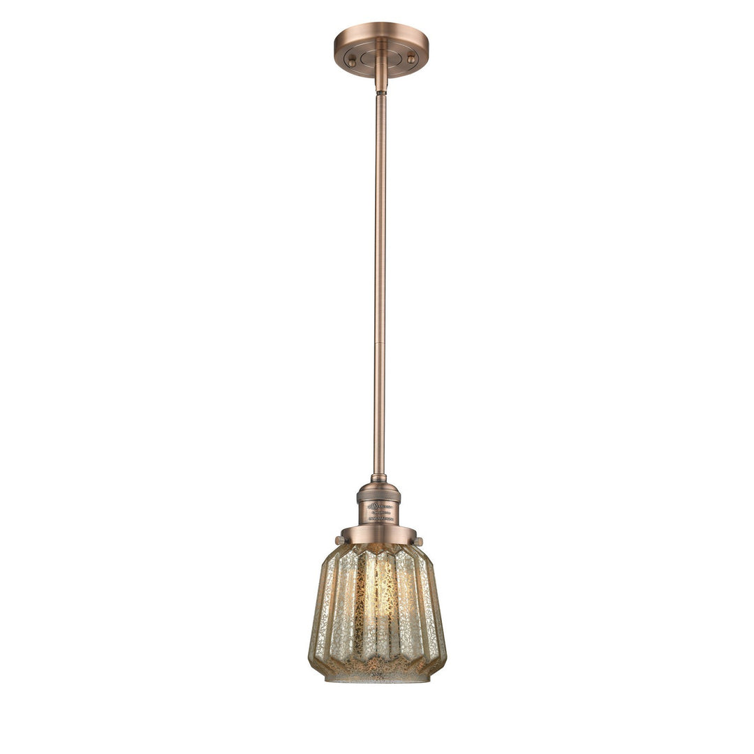 Innovations Franklin Restoration 201S-AC-G146-LED Pendant Light - Antique Copper